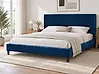 Bed Frame Cover Velvet FITOU 160 x 200 cm Dark Blue