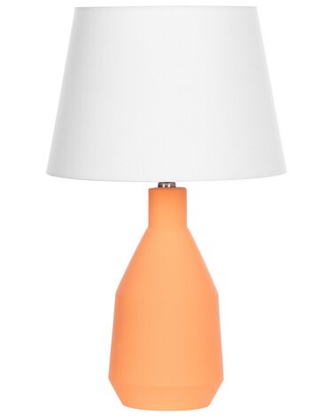 Keramická stolná lampa oranžová LAMBRE