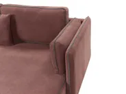 Corner Sofa 3 Seater ALTAN Fabric Burgundy Left Hand_934967