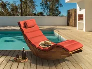 Transat avec coussin BRESCIA PREMIUM Acacia Rouge_990693