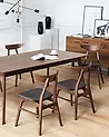 Set of 2 Dining Chairs LYNN Wood Dark Brown/ Grey