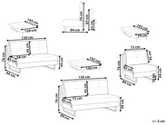 Living Room Set 6 Seater JERSLEV Fabric Off-White_1013322