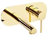 Wall Mounted Basin Mixer Tap CLAVIJO Brass Gold