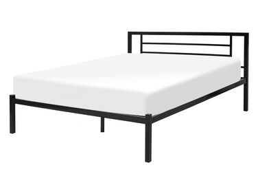 Łóżko metalowe 140 x 200 cm czarne CUSSET