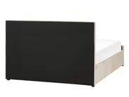 Ottoman Bed ROCHEFORT Velvet Beige 140 x 200 cm (EU Double)_857279