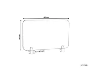 Desk Screen WALLY 80 x 40 cm Blue_800920
