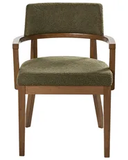Set of 2 Dining Chairs DALBO Boucle Brown/ Green_1016026