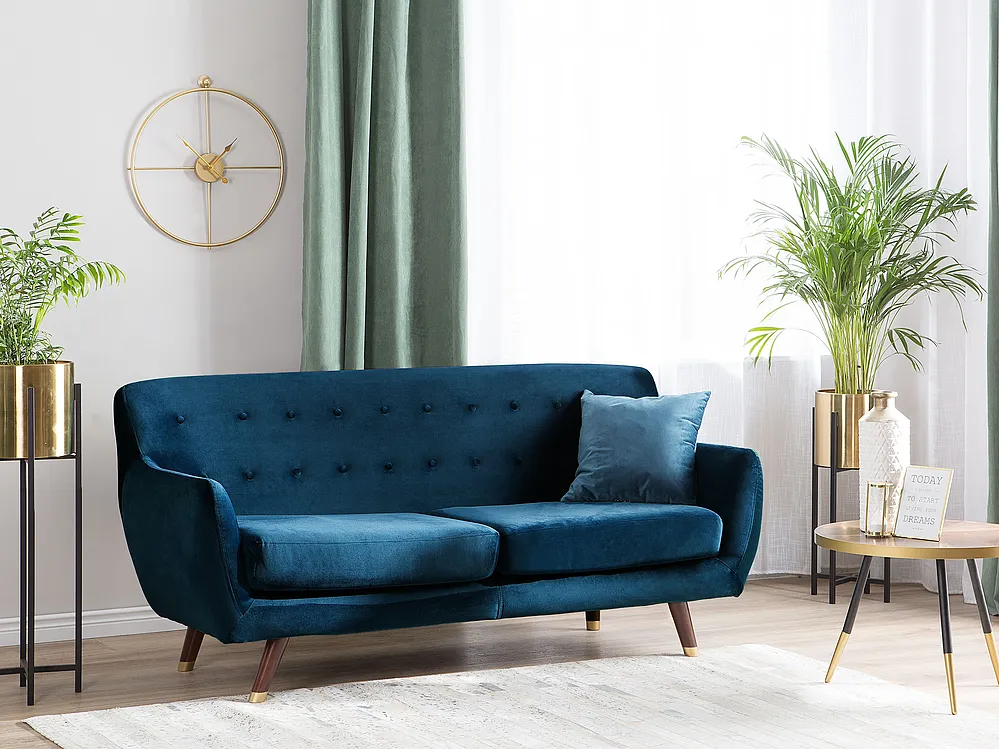 Sofa dla 3 osób BODO Welur Granatowy_1150864