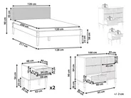 Schlafzimmer Set Kiefernholz AMBAZAC 120 x 200 cm Hellbraun_1099412