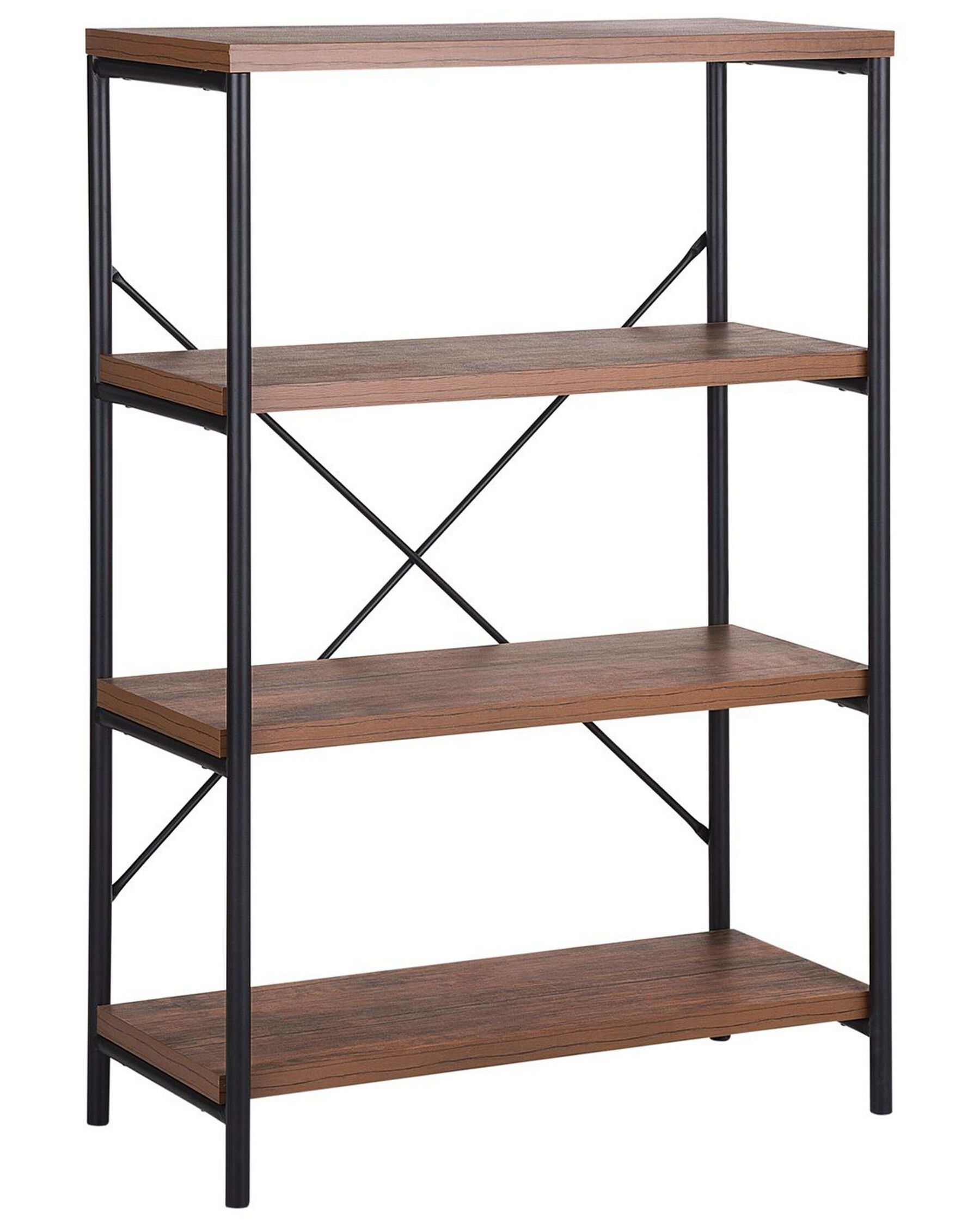 3 Tier Bookcase Dark Wood BRISBANE_758741