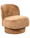 Swivel Armchair AYLO Chenille Golden Brown