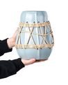 Terracotta Decorative Vase 27 cm Blue KAMERING_849884