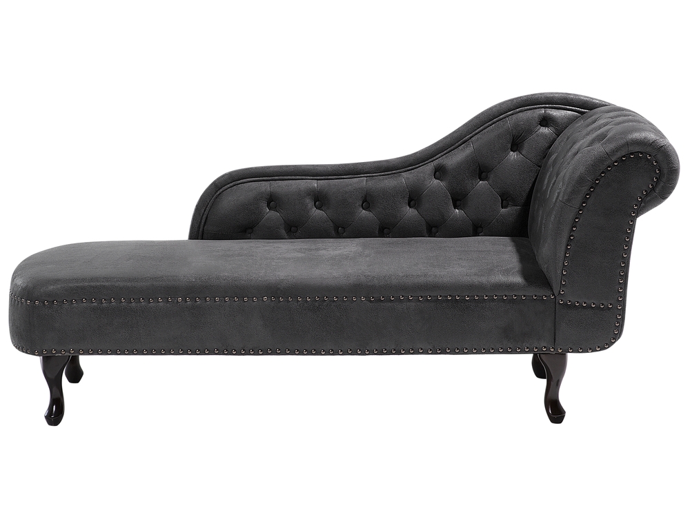 Grey suede chaise lounge on sale