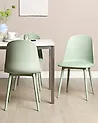Set of 2 Dining Chairs FOMBY Light Green