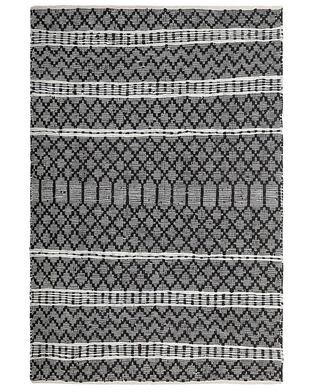 Alfombra FEHIMLI Negro 140 x 200 cm Piel