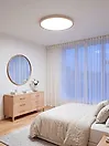 LED Ceiling Lamp VELORA with Remote with Dimmer Light Brown