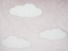 Broderad kudde 2 st molnmönster 45 x 45 cm sammet rosa IPOMEA_901950