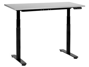 Fekete és szürke elektromosan állítható íróasztal 120 x 72 cm DESTINAS