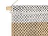 Veggdekorasjon 45 x 90 cm bomull beige/svart HANGU_843642