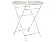 Bistro Set Folding SCAFA Metal White_856106