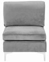 Module fauteuil en velours gris EVJA_789386