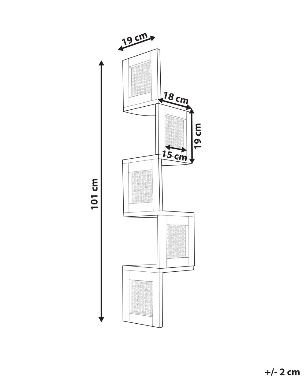 Scaffale Da Parete Strängnäs A 3 Ripiani Regolabili 50 X 60 X 15 Cm Acciaio Rosso Encasa 83160881 - Foto 2