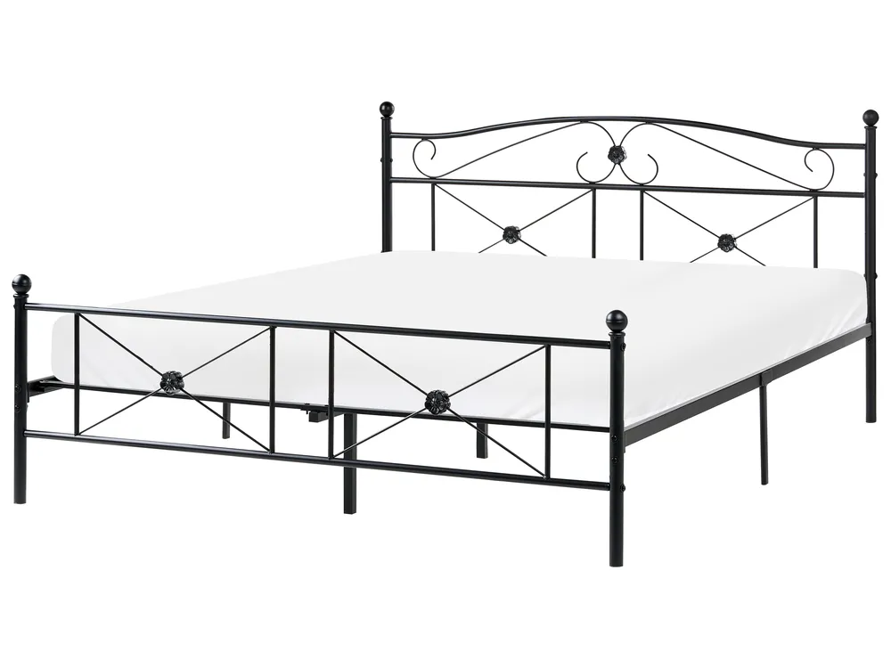 Metal Bed Black RODEZ Various Sizes