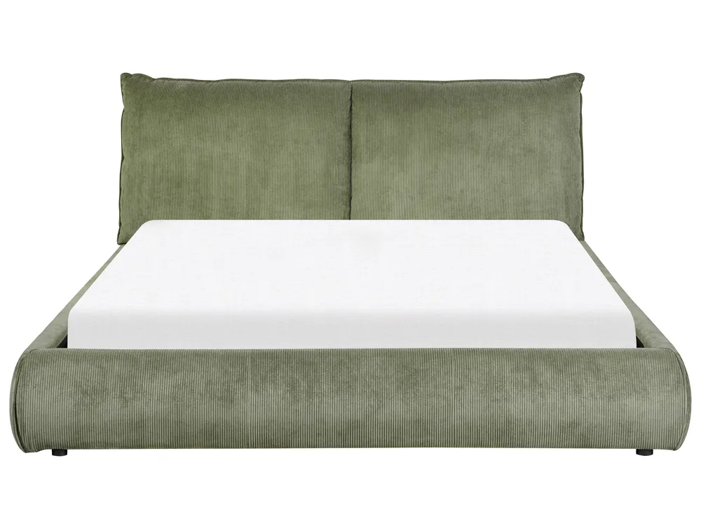 Wasserbett Cord VINAY 160 x 200 cm Olivgrün_880857