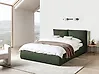 Ottoman Bed BAJONNA Fabric Dark Green 160 x 200 cm (EU King Size)