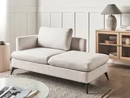 Left-Hand Chaise Longue SIEVOZ Fabric Light Beige_978605
