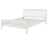 Klasická bílá dřevěná manželská postel 160x200 cm CASTRES_754521