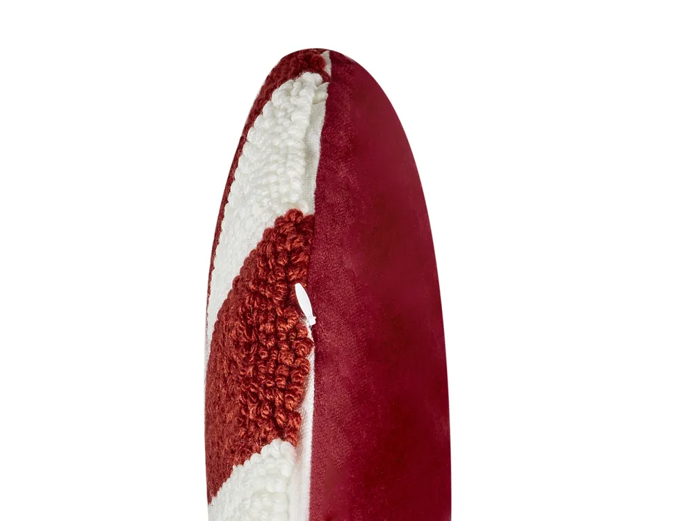 Zestaw 2 poduszek dekoracyjnych SWIRL CANDY Boucle 40 x 40 cm Czerwony_947105