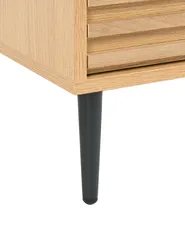 2 Drawer Bedside Table KEITH Light Brown_1038338
