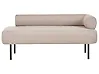 Right-Hand Chaise Longue MIRMANDE Fabric Light Brown