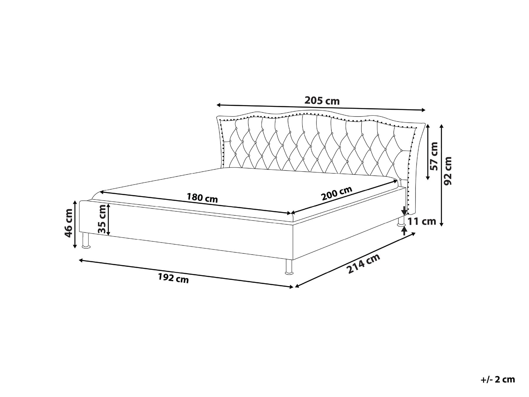 Bed Faux Leather METZ 180 x 200 cm (EU Super King) White_1047620