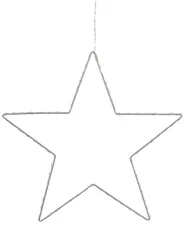 Zestaw 3 dekoracji wiszących LED KUNNARI 50/40/30 cm Gwiazda Srebrny_812520