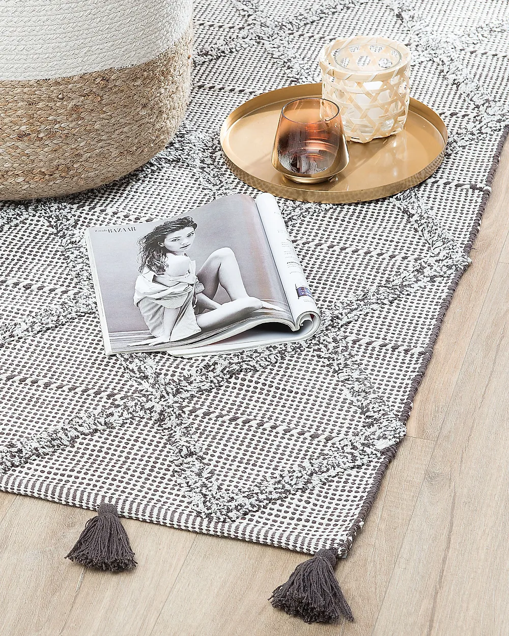 Tapis TUZLA Marron 80 x 150 cm Coton_1179389