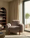 Poltrona ODNES Bouclé Tortora