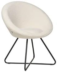 Sedia da pranzo FLOBY II Bouclé Bianco sporco_886119