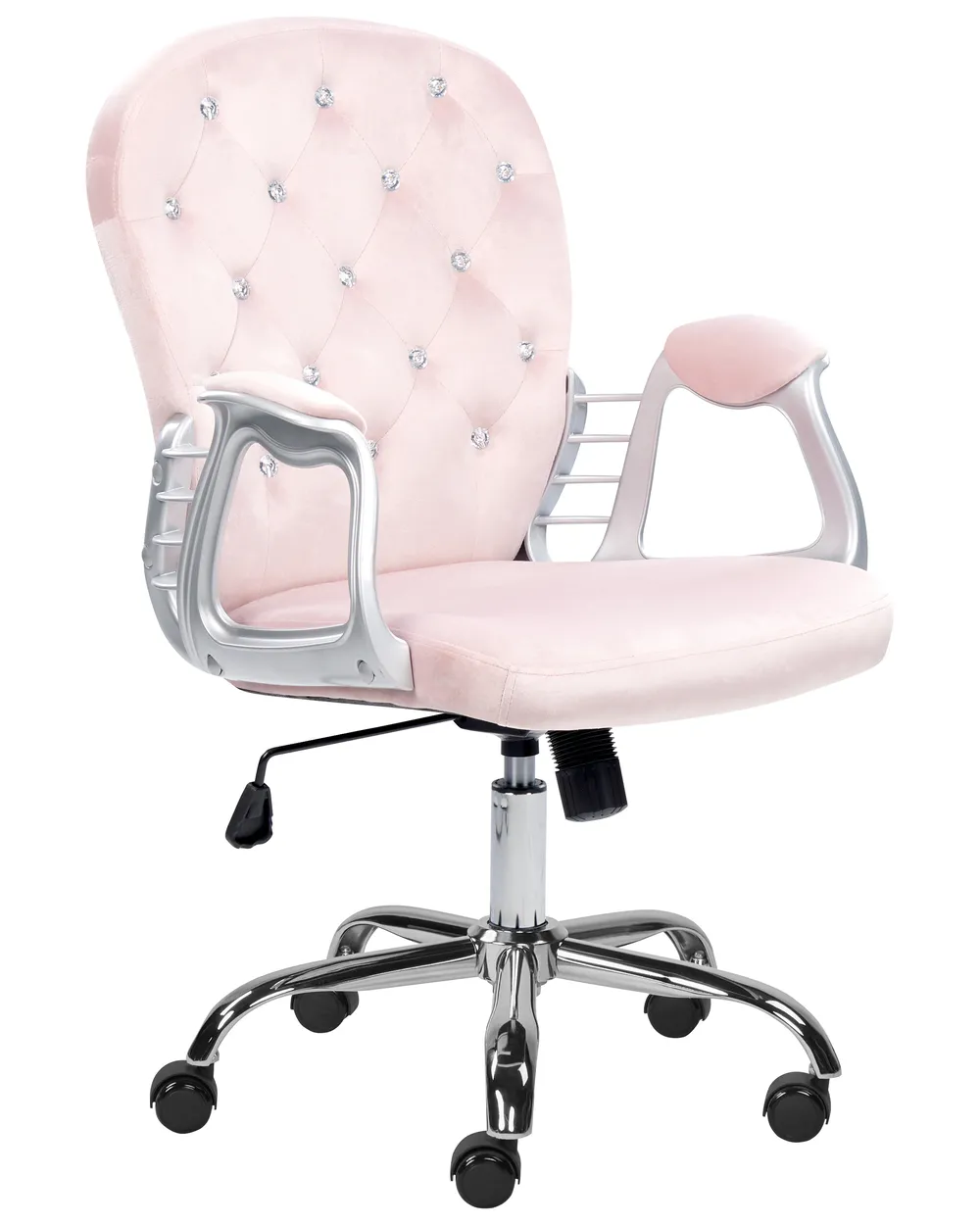 Sedia da scrivania PRINCESS Velluto Rosa pastello_1082215