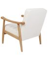 Fauteuil en bouclé blanc LEKNES_927227