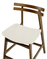 Set of 2 Bar Chairs CYNTHIANA Wood Brown/ Off-White_1060404