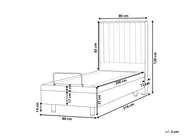 Bett verstellbar Bouclé DUKE II 80 x 200 cm Cremeweiß_1026183