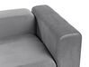 3 Seater Modular Velvet Sofa with Ottoman Grey FALSTERBO_919423