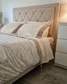 Velvet EU Double Bed with Storage Beige LIEVIN_915840