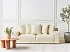 Sofa 3 Seater VISKAN Corduroy Light Beige