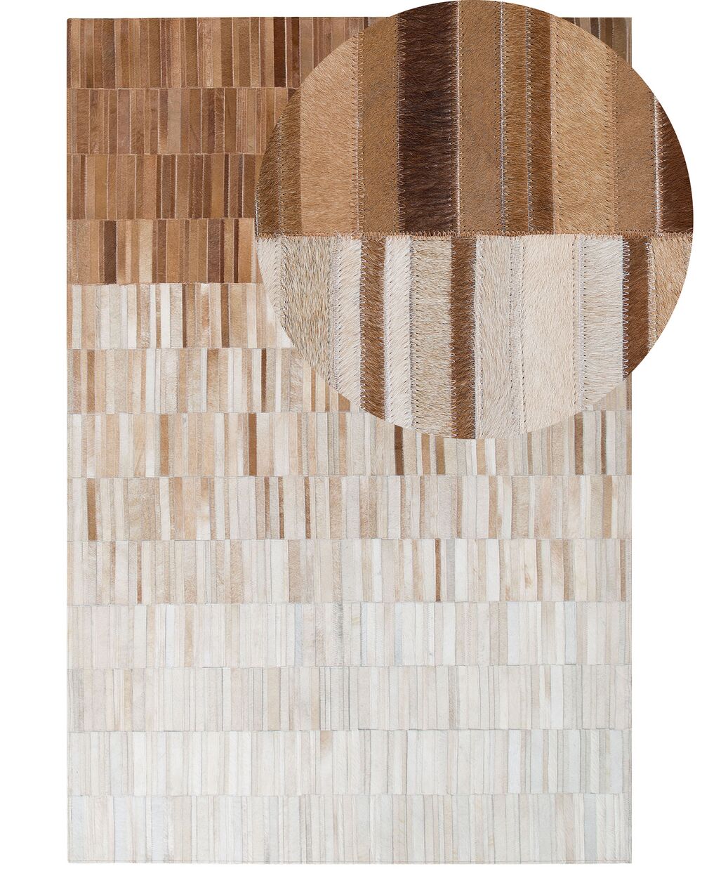 Alfombra YAGDA Beige 140 x 200 cm Piel