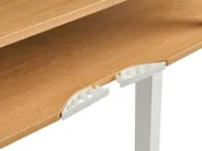 Biurko regulowane elektrycznie WILBANKS 120 cm 60 cm Z portem USB Jasny brąz/ biały_1031205