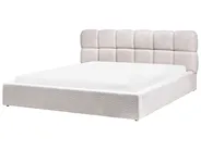 Bett mit Stauraum BASTON Bouclé Hellbeige 180 x 200 cm_997017