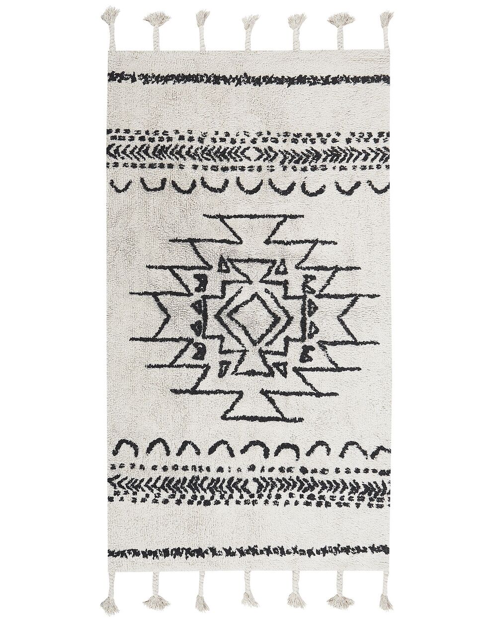 Rug KHOURIBGA Off-White 80 x 150 cm Cotton